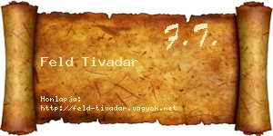 Feld Tivadar névjegykártya